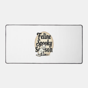Feline Spooky Season Cat Desk Mat