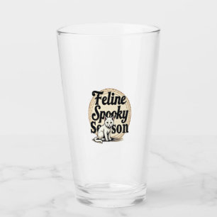 Feline Spooky Season Cat Glass