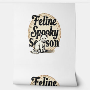 Feline Spooky Season Cat Wallpaper