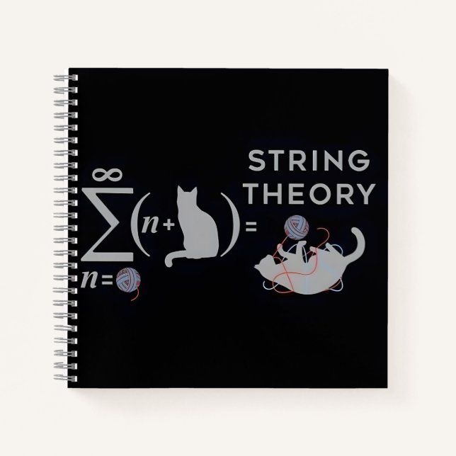 Feline String Theory: A Mathematical Tangle Notebook (Front)