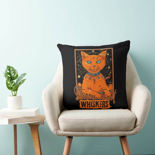 Feline Tarot Fortune | Cosmic Cat Design Cushion (Chair)