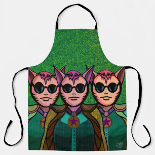 Feline trio apron