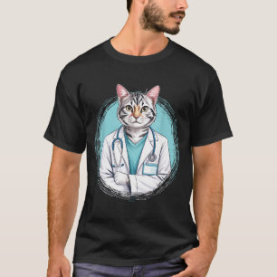 Feline veterinarian cat doctor stethoscope medical T-Shirt