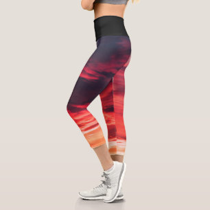 feline wave capri leggings