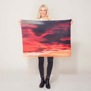 feline wave fleece blanket
