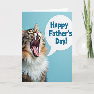 Felines Floral Fathers Day Card
