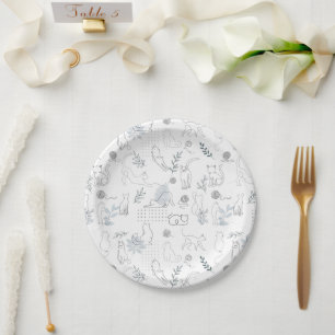 Felinetrovert for cat lovers on a  paper plate