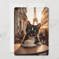 Felini Cat in Paris - Street Cafe