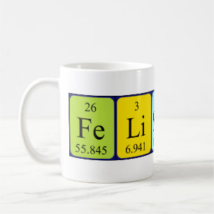 Felismina periodic table name mug