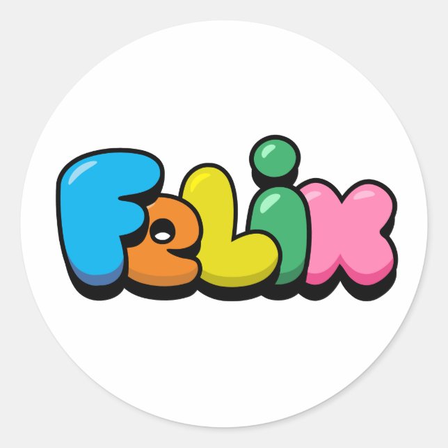 Felix Classic Round Sticker (Front)