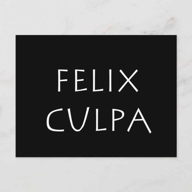 Felix culpa postcard (Front)