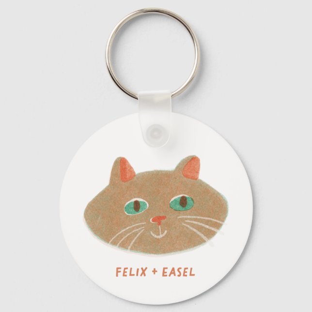 Felix + Easel Keychain (Front)