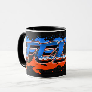 Felix First Name Graffiti blue orange cup