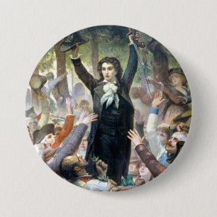 Felix-Joseph Barrias's Camille Desmoulins  7.5 Cm Round Badge
