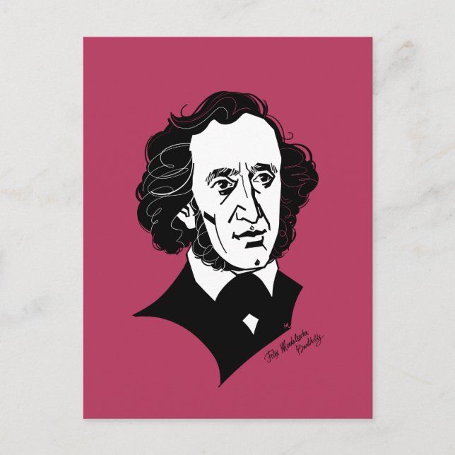 Felix Mendelssohn Bartholdy Postcard (Front)