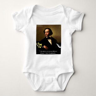 Felix Mendelssohn Life Is Art Quote Gifts & Cards Baby Bodysuit