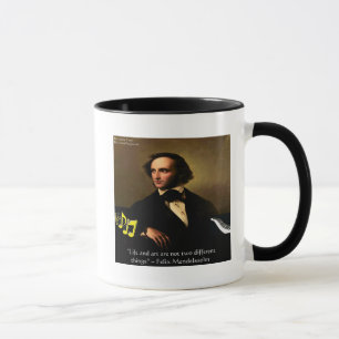 Felix Mendelssohn Life Is Art Quote Gifts & Cards Mug