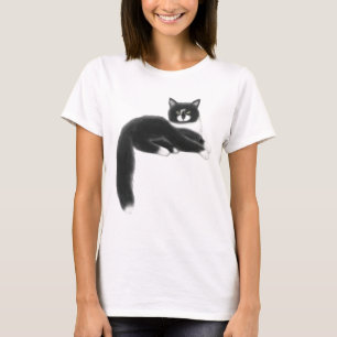 Felix the Black & White Cat Fitted Shirt