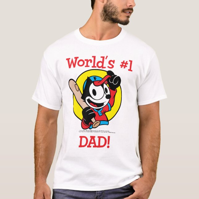 Felix the Cat World's # 1 Dad T-shirt (Front)