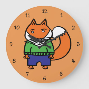 Felix the Fox Large Clock