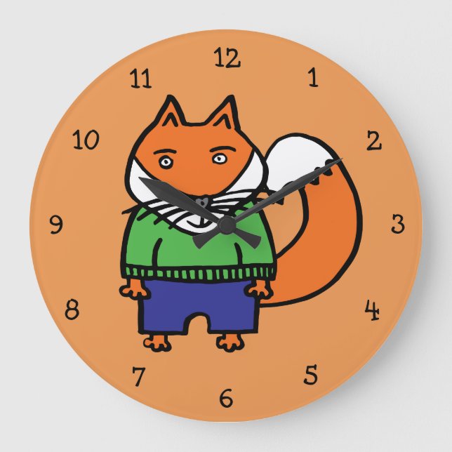 Felix the Fox Large Clock (Front)