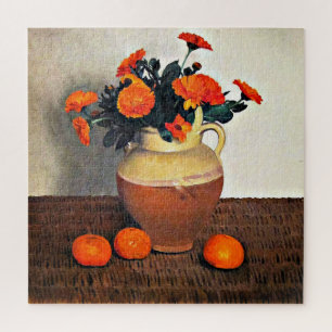 Felix Vallotton art, Marigolds and Tangerines Jigsaw Puzzle