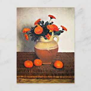 Felix Vallotton art, Marigolds and Tangerines Postcard