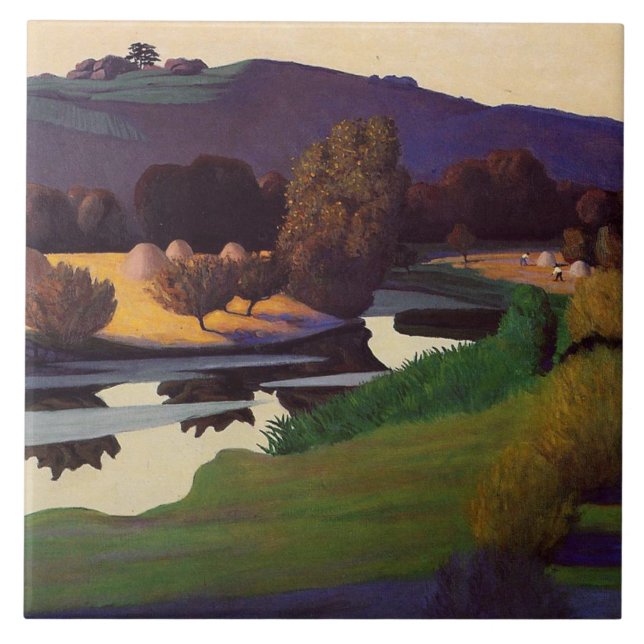 Felix Vallotton - Evening on the Loire Ceramic Tile (Front)