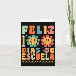 Feliz 100 Dias De Escuela Groovy 100 Days Spanish Card