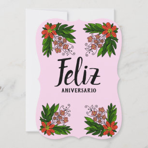 Feliz aniversario invitation