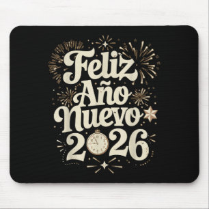 Feliz Año Nuevo 2026 Happy New Year Spanish Mexica Mouse Pad