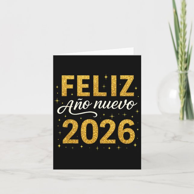 Feliz Año Nuevo 2026 New Year Spanish Fiesta Firew Card (Front)