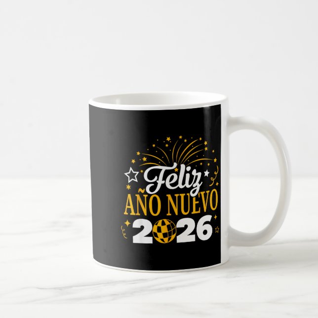Feliz Año Nuevo 2026 Spanish New Years Eve Party  Coffee Mug (Right)
