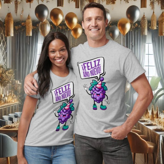 Feliz Año Nuevo Uvas Spanish Happy New Year T-Shirt (Feliz Año Nuevo Uvas Spanish Happy New Year T-Shirt)