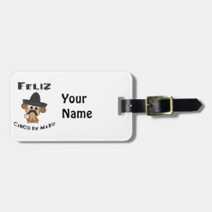 Feliz Cinco De Mayo Monkey Luggage Tag