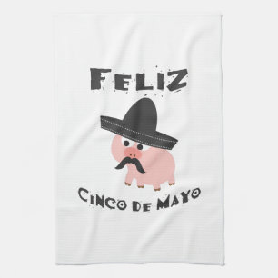 Feliz Cinco De Mayo - Pig Tea Towel