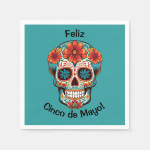 Feliz Cinco de Mayo! Sugar Skull Napkin