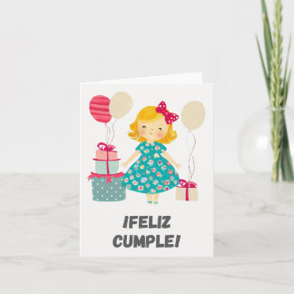 ¡Feliz cumple! Happy birthday in Spanish, Spanish Card