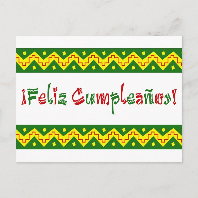 feliz cumpleanos arriba postcard (Front)