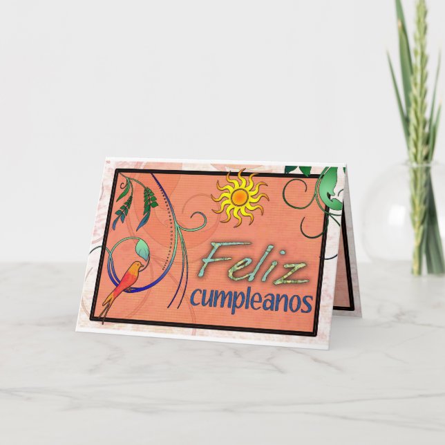 Feliz Cumpleanos Card (Front)