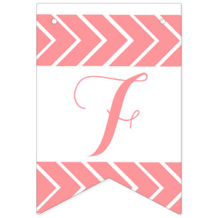 Feliz Cumpleaños -coral colour bunting flag