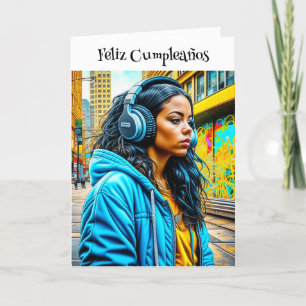 Feliz Cumpleaños Happy Birthday in Spanish Card