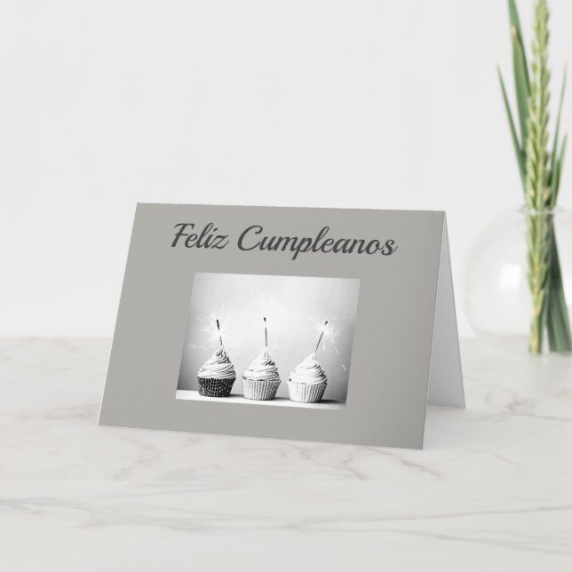 **FELIZ CUMPLEANOS**-HAPPY BIRTHDAY SPANISH CARD (Front)