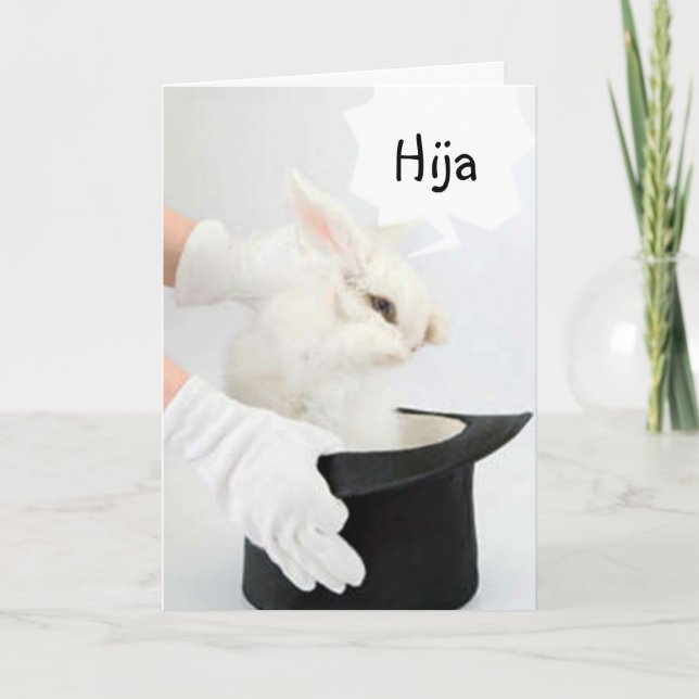 FELIZ CUMPLEANOS HIJA-HAPPY BIRTHDAY DAUGHTER CARD (Front)