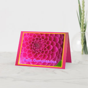 Feliz Cumpleaños - La Dalia Rosa Card