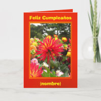Feliz Cumpleaños - Las Dalias Rojas y Amarillas