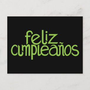 Feliz Cumpleaños lime Postcard