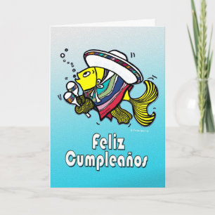 FELIZ CUMPLEAÑOS mexican fish spanish birthday Card