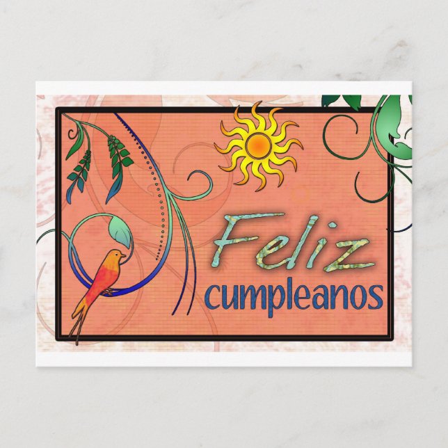 Feliz Cumpleanos Postcard (Front)