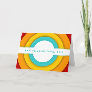 feliz cumpleanos retro card